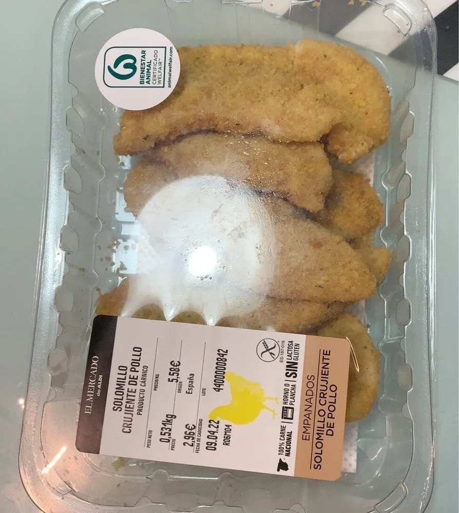 solomillo crujiente de pollo