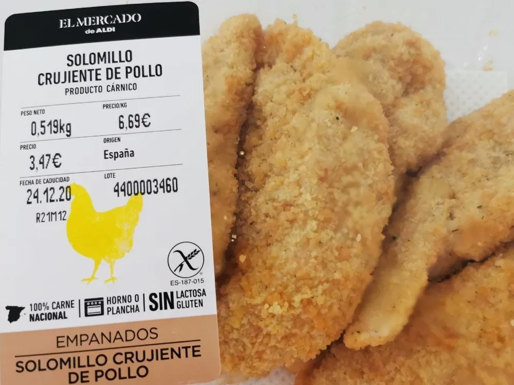 Solomillo crujiente de pollo