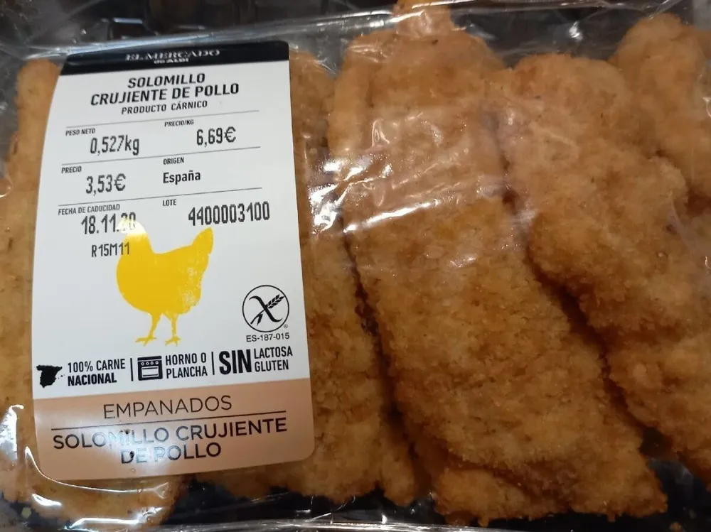 Solomillo crujiente de pollo
