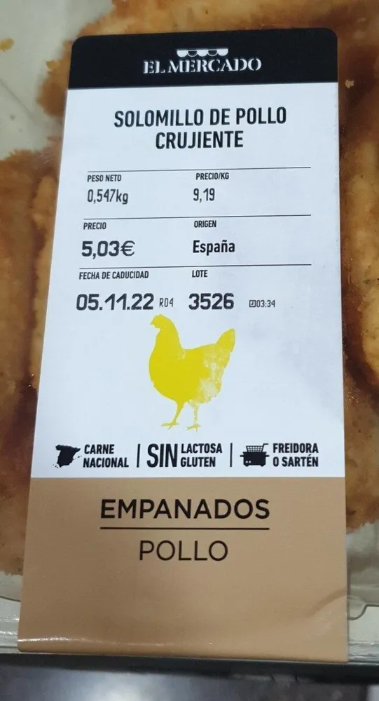 Solomillo de pollo crujiente