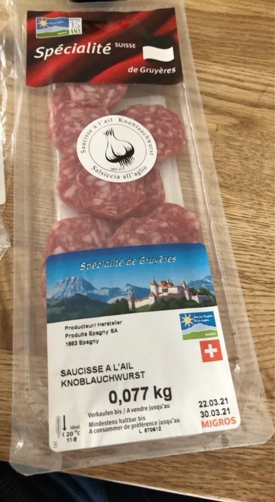 Saucisse a l’ail