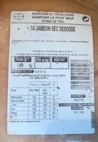 Jambon sec desosse