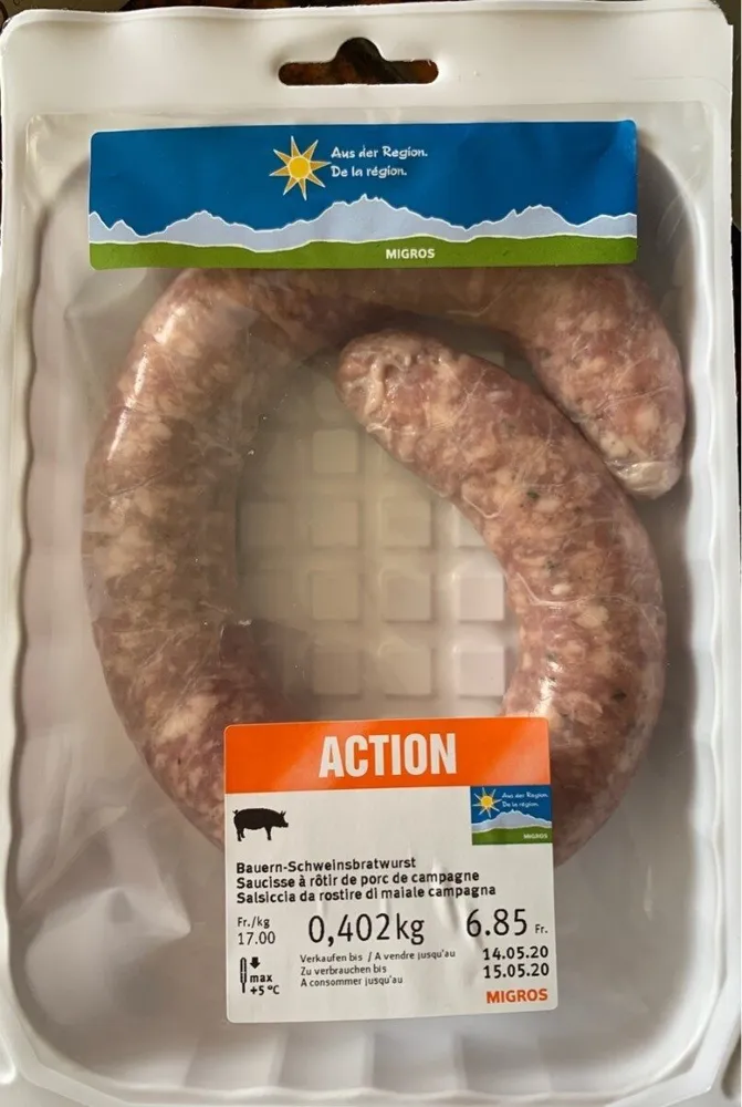 Saucisse â rôtir de porc de campagne
