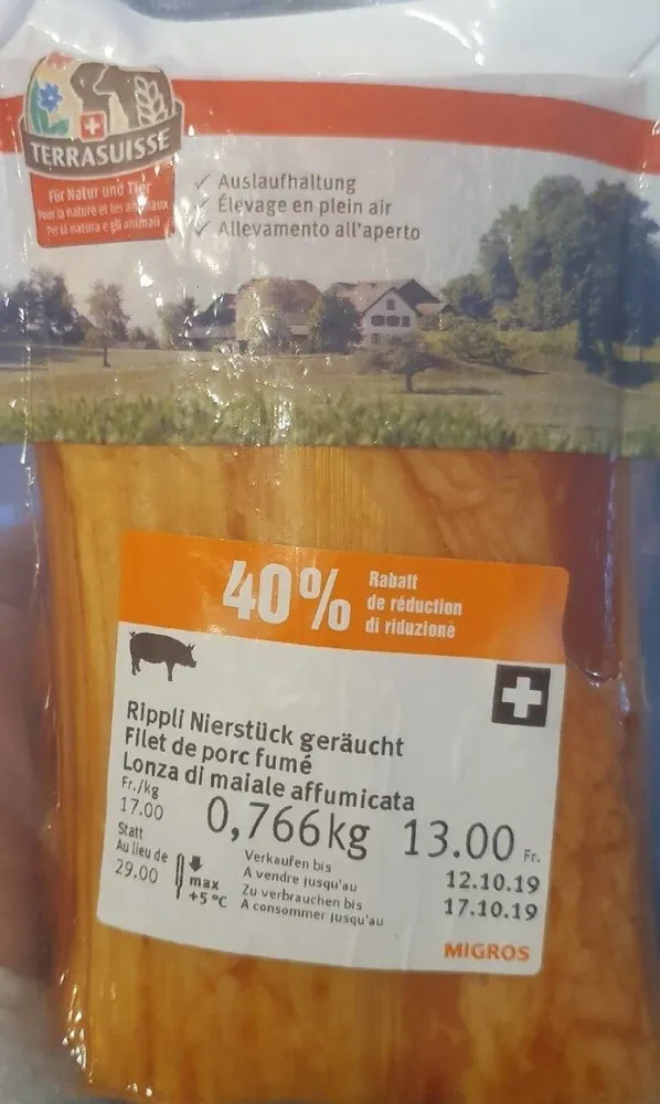 Filet de porc fumé