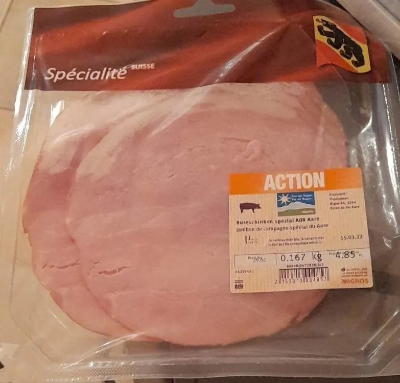 Jambon de campagne spécial AdR Aare