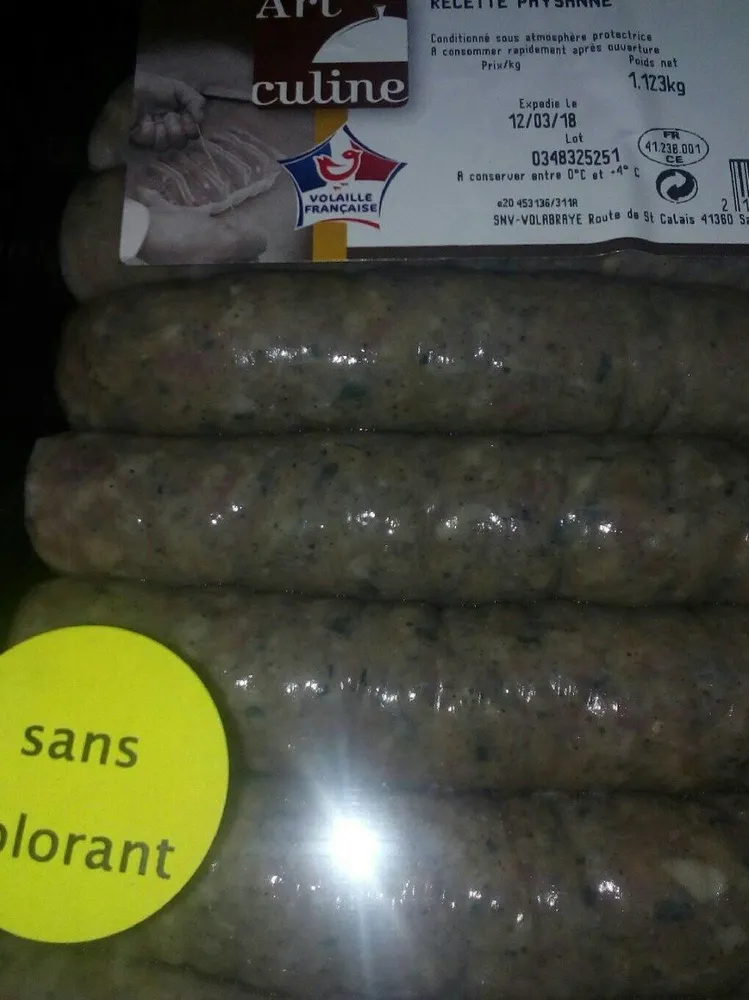 Saussices de volailles recette paysanne