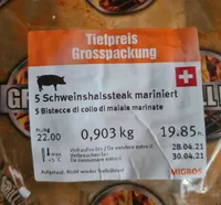 Schweins hals steak mariniert
