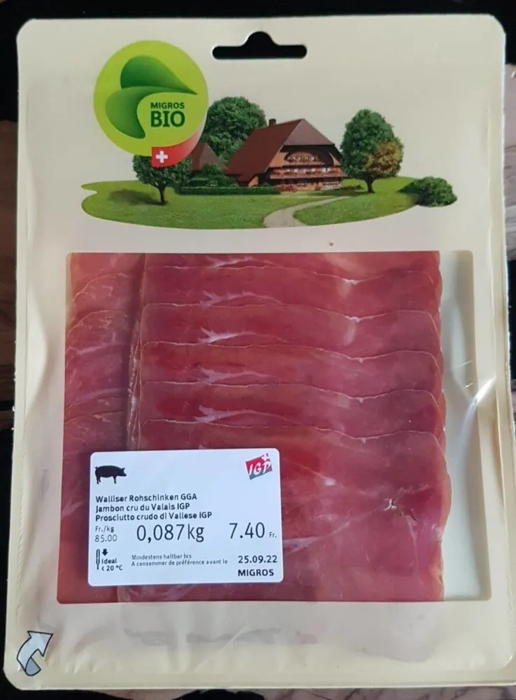 Walliser Rohschinken GGA - Jambon cru du Valais IGP