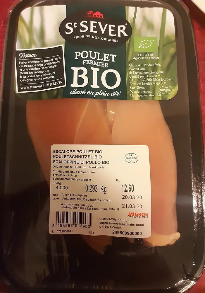 Poulet fermier bio