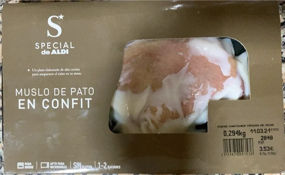 Muslo de pato en confit