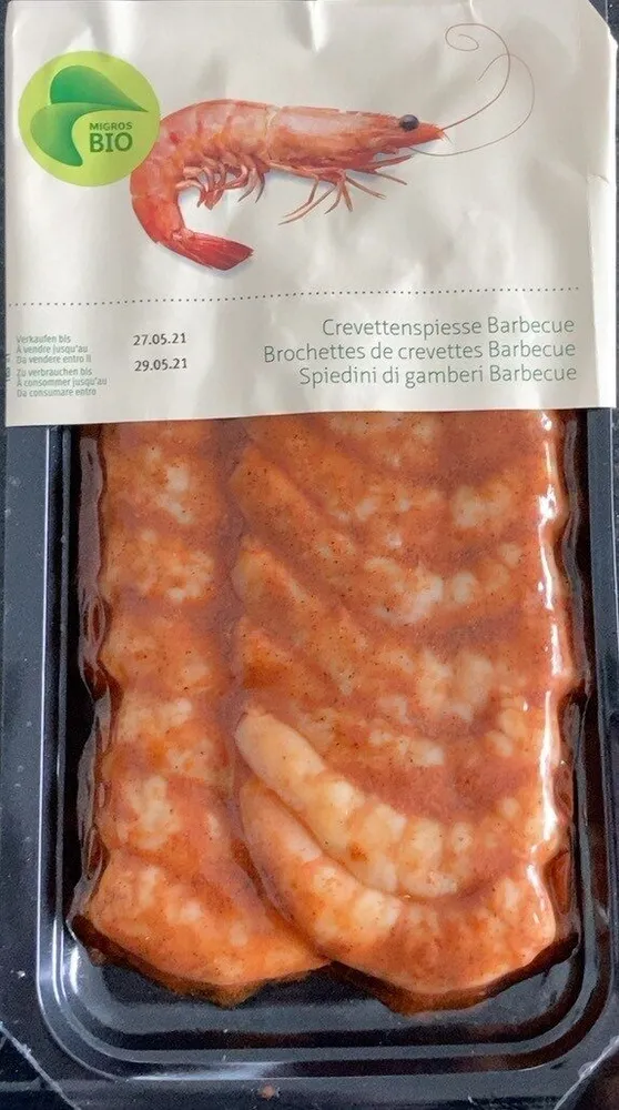 Brochette de crevette barbecue