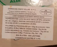 Lomo adobado fileteado iberico