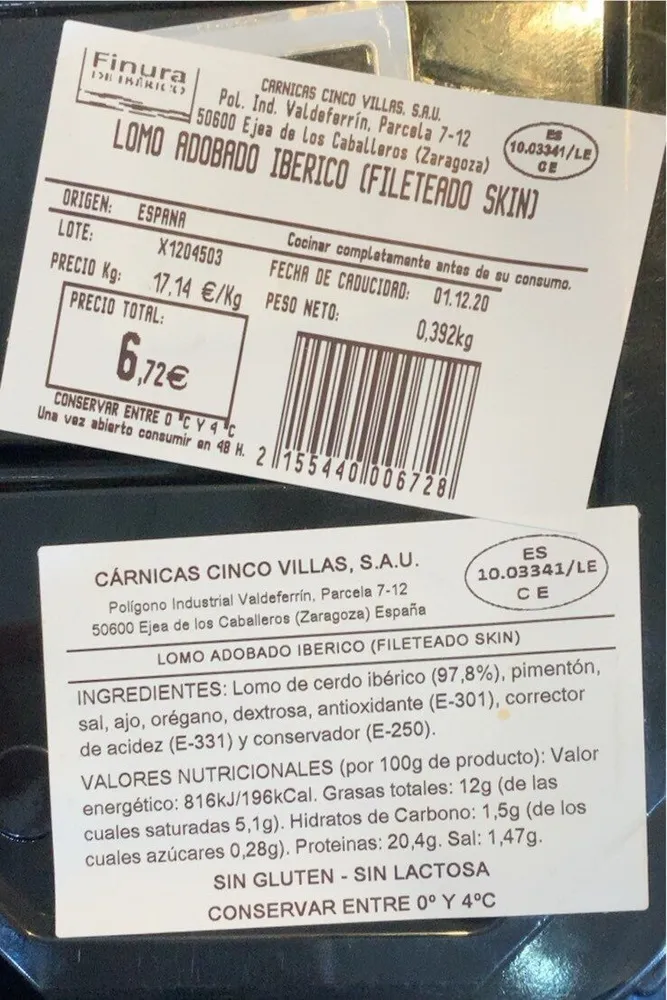 Lomo adobado iberico
