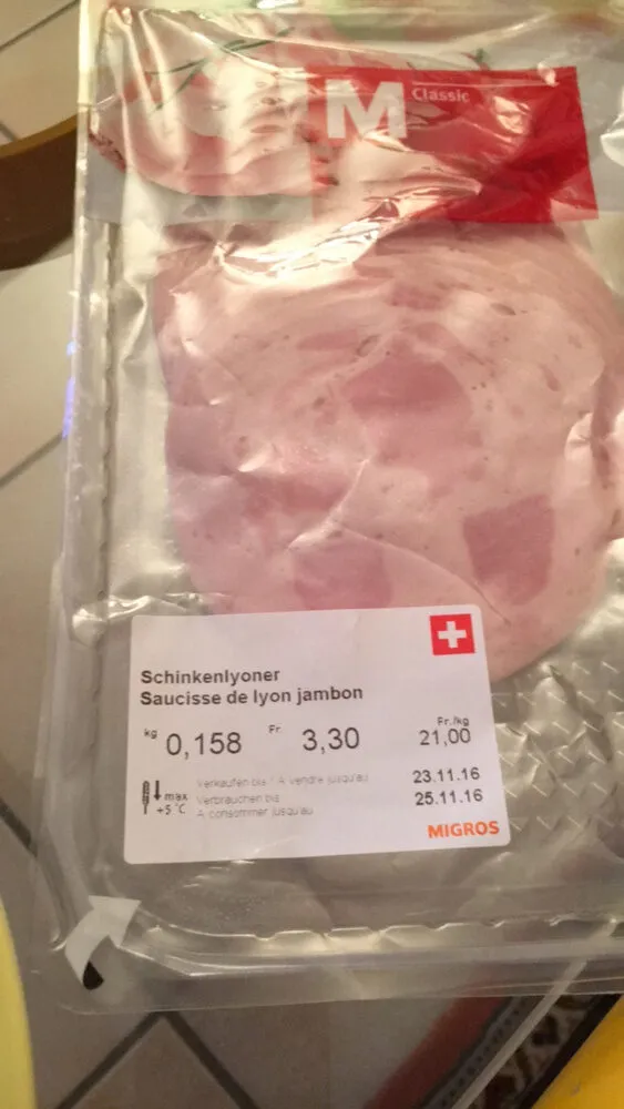 Saucisse de lyon jambon
