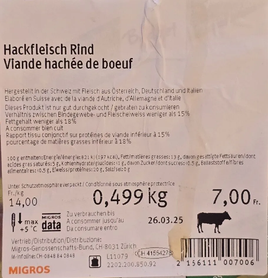 Viande Hachée De Boeuf