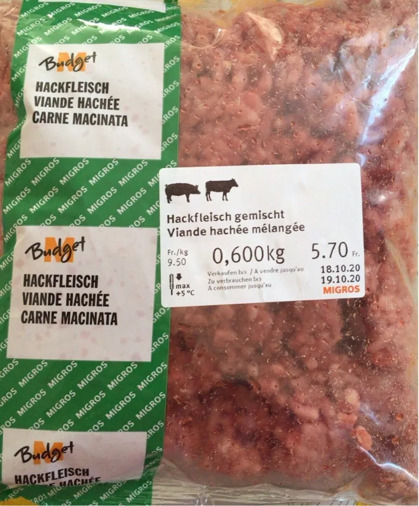 Viande hachée mélangée