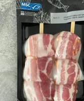 Brochettes noix St. Jacques et lard