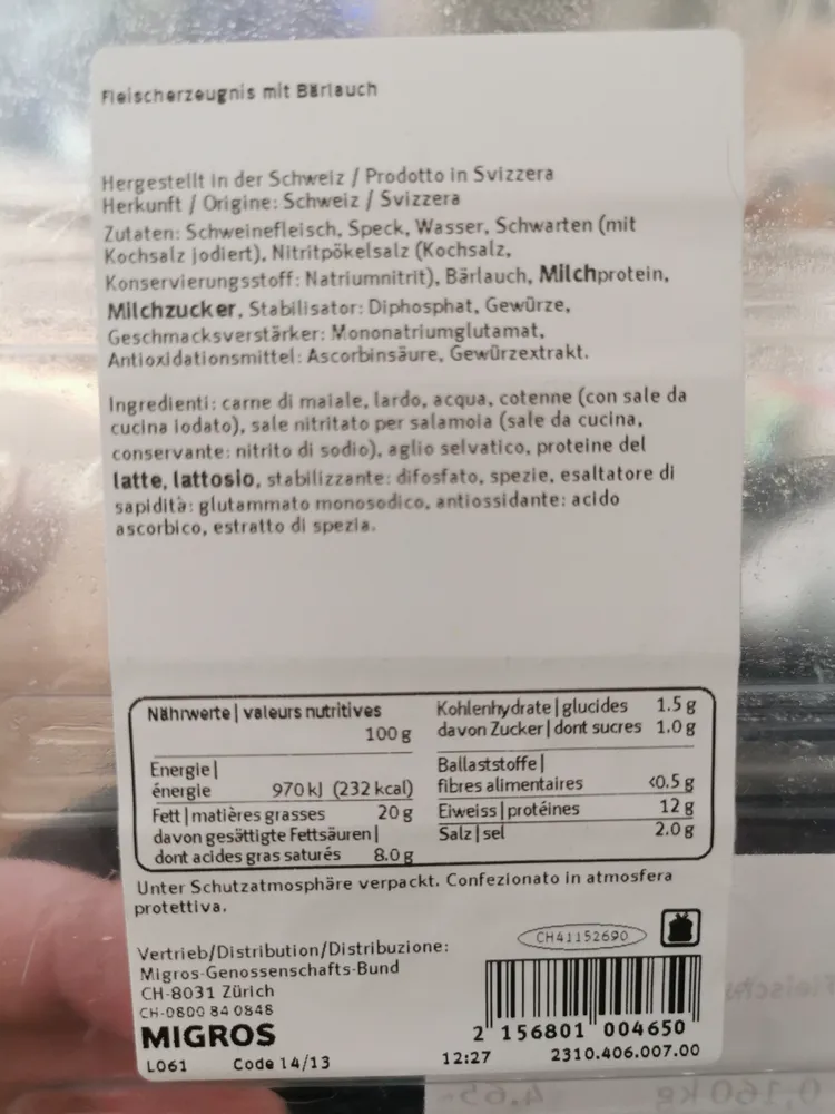 Bärlauch Fleischkäse
