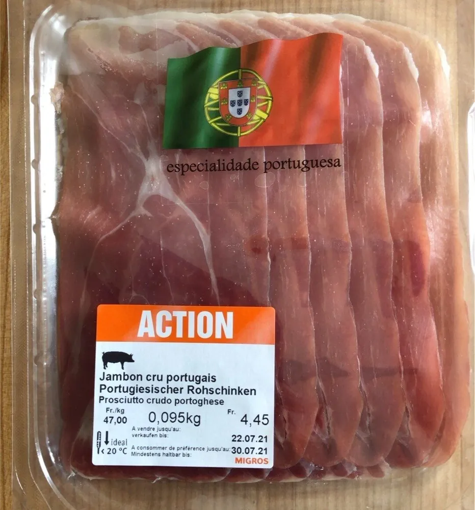 Jambon cru portugais