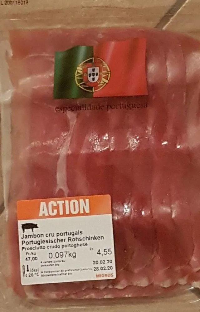 Jambon cru portugais