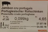 Jambon cru portuguais
