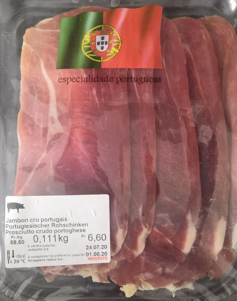 Jambon cru portugaia