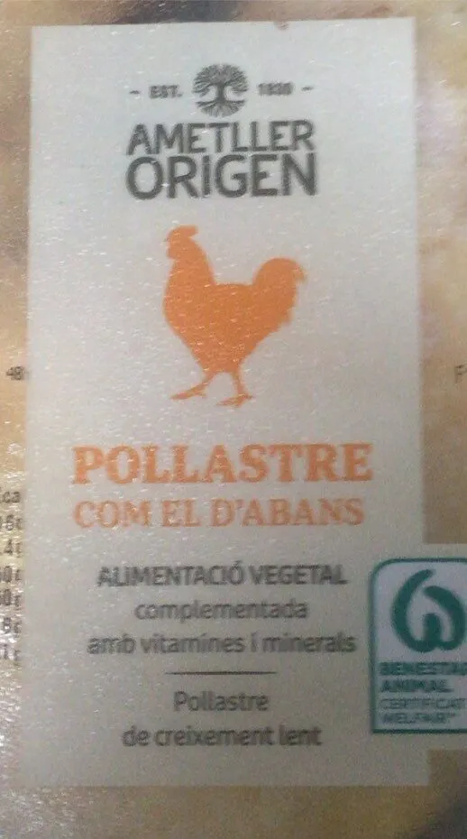 Pollastre com el d’abans