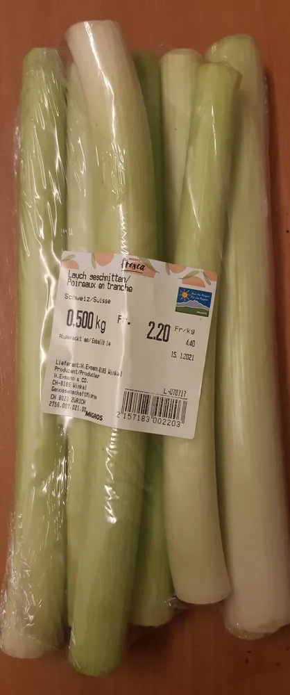 Lauch seschnitten