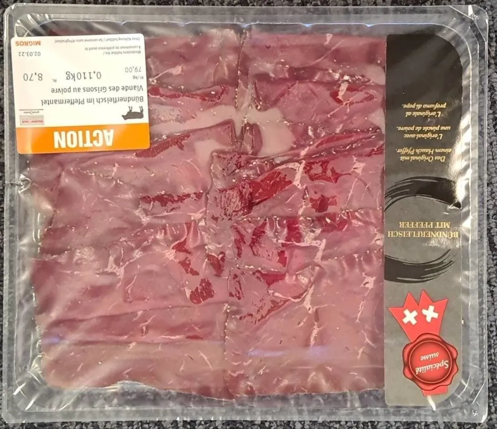Viande des grisons au poivre
