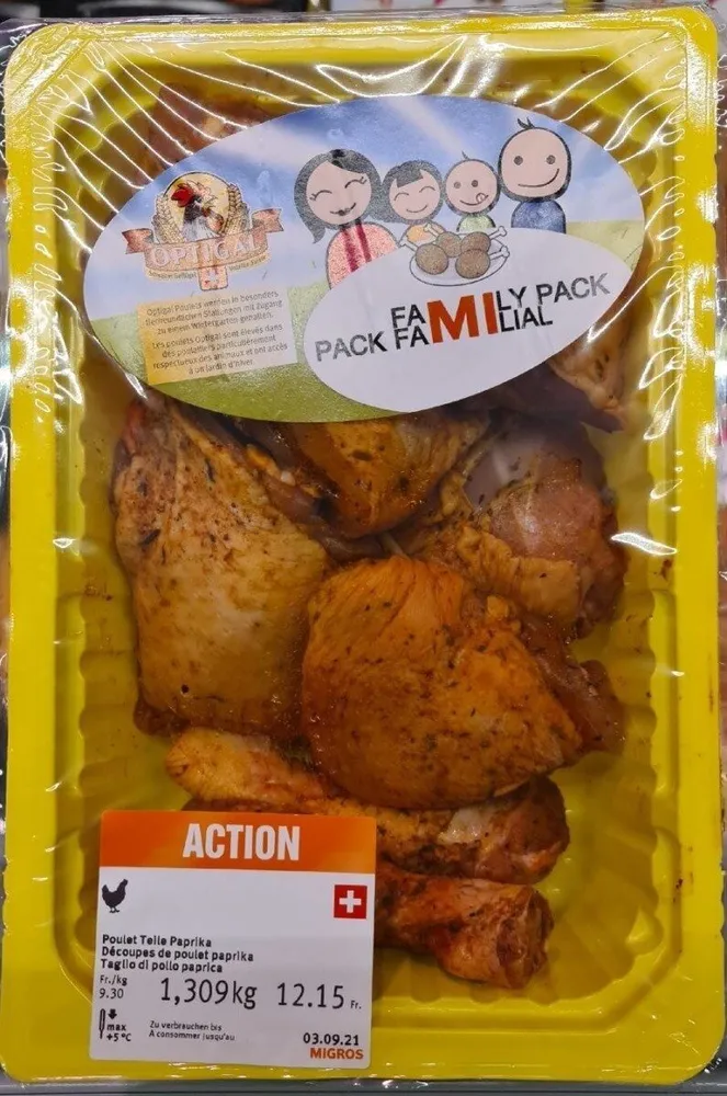 Découpes de poulet paprika