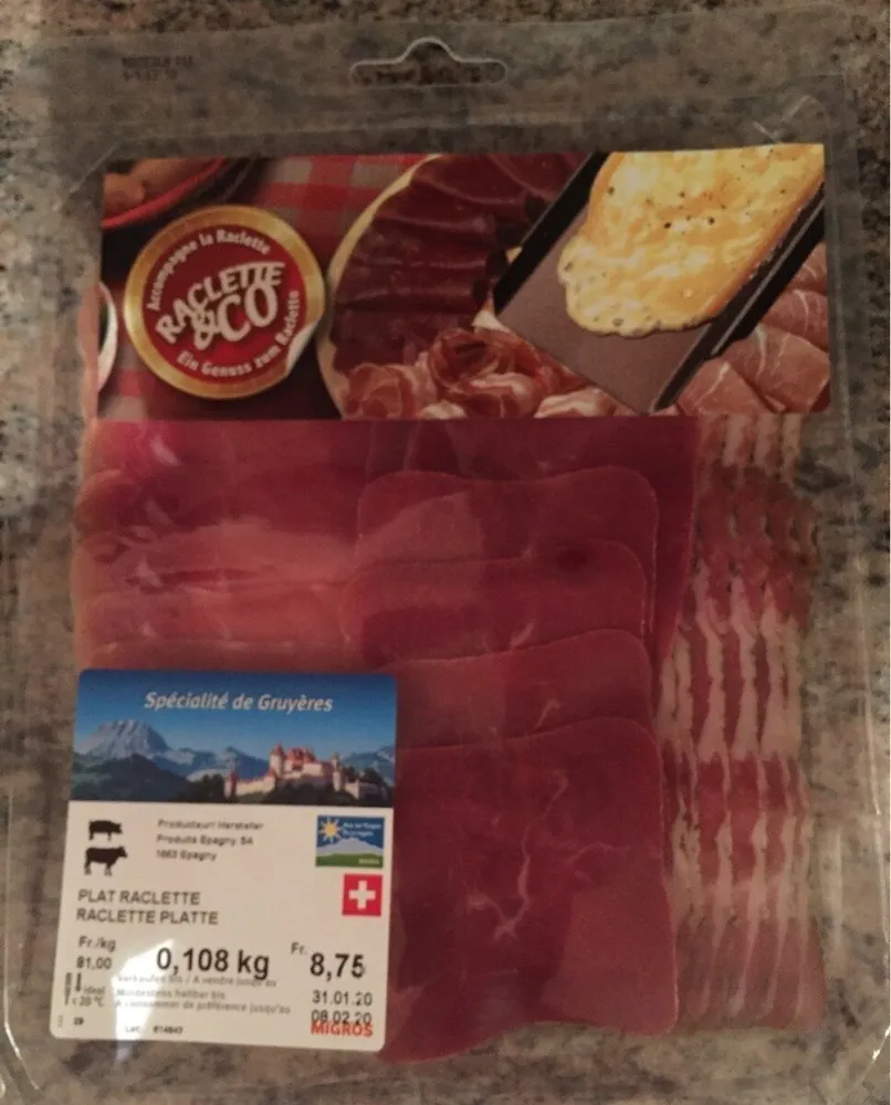 Plat raclette