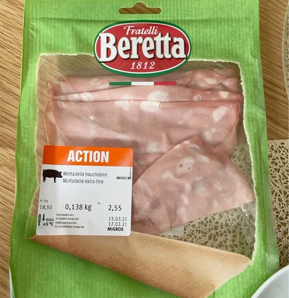 Mortadella hauchdünn