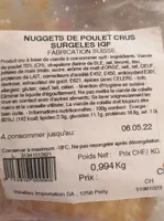 Nuggets poulet surgelés iqf