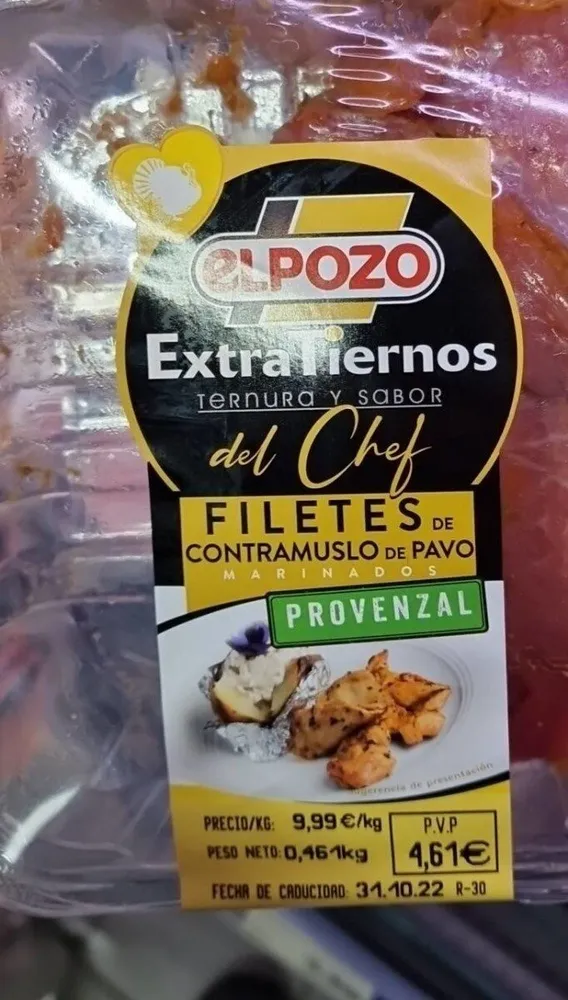 Filetes de contramusli de pavo provenzal