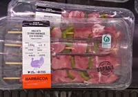Brochetas de pavo con verdura