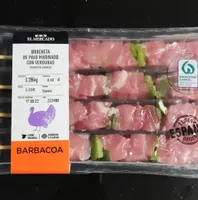 Brochetas de pavo marinados con verduras