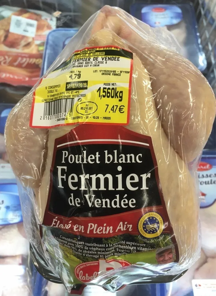 Poulet blanc fermier de Vendée