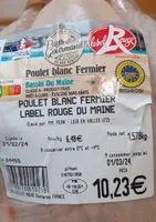 Poulet blanc fermier label rouge