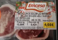 Medallon de solomillo marinado relleno de queso azul y nueces