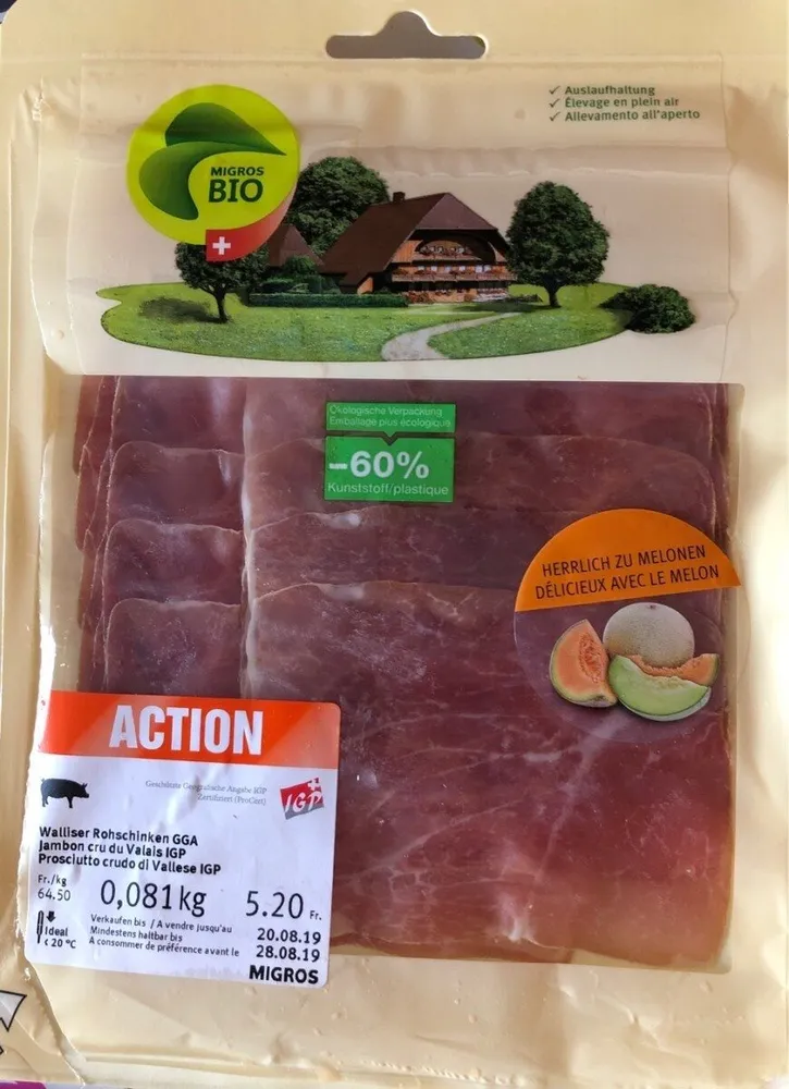 Jambon cru du valais IGP