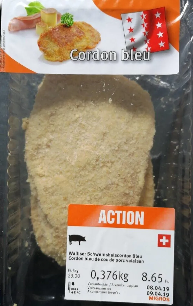 Cordon bleu de cou de porc valaisan