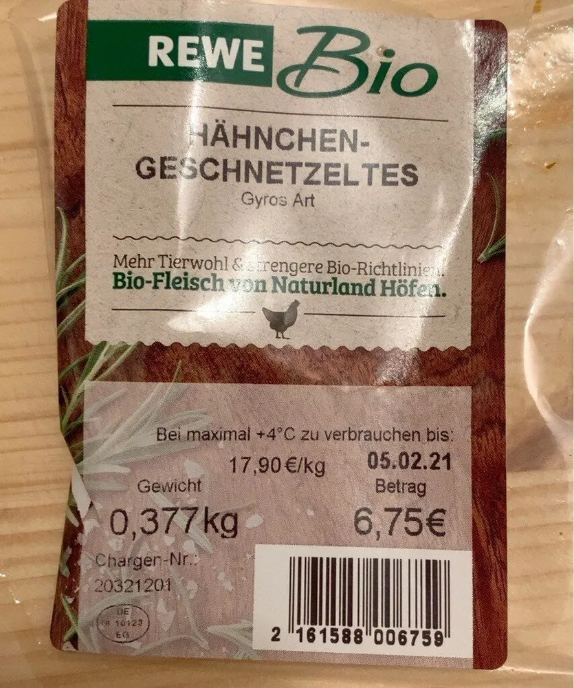Hähnchengeschnetzeltes