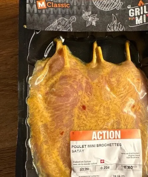 Poulet brochettes satay
