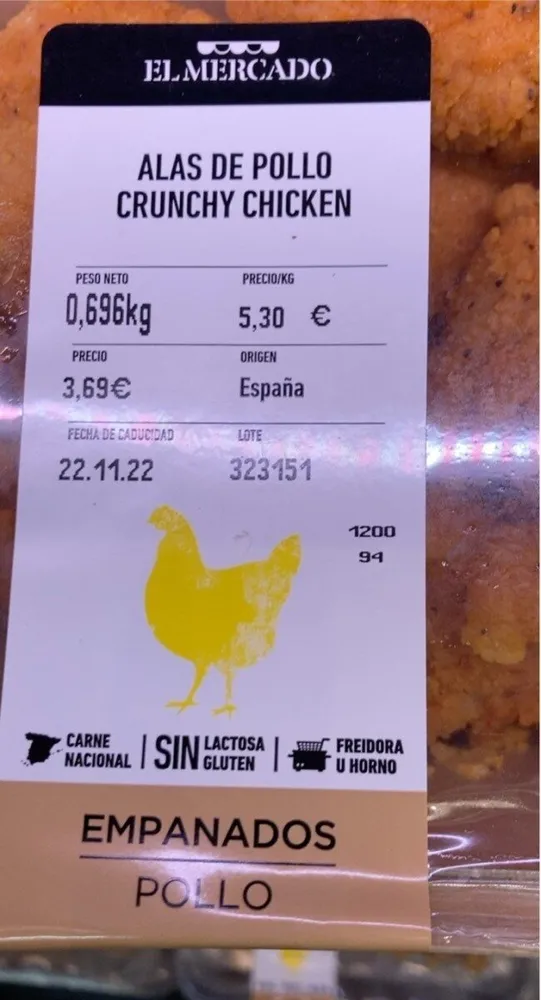 Alas de pollo Crunchy chicken