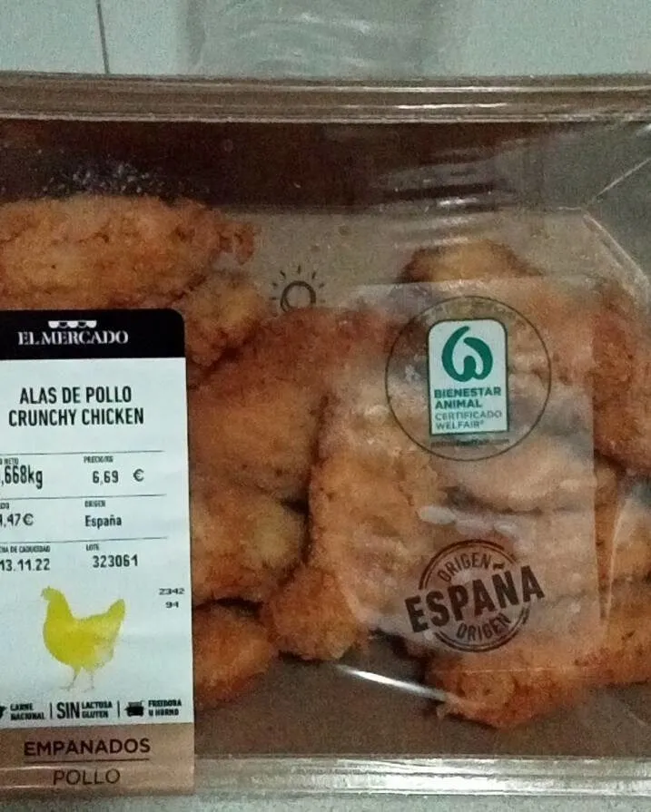 Alas de pollo crunchy chicken