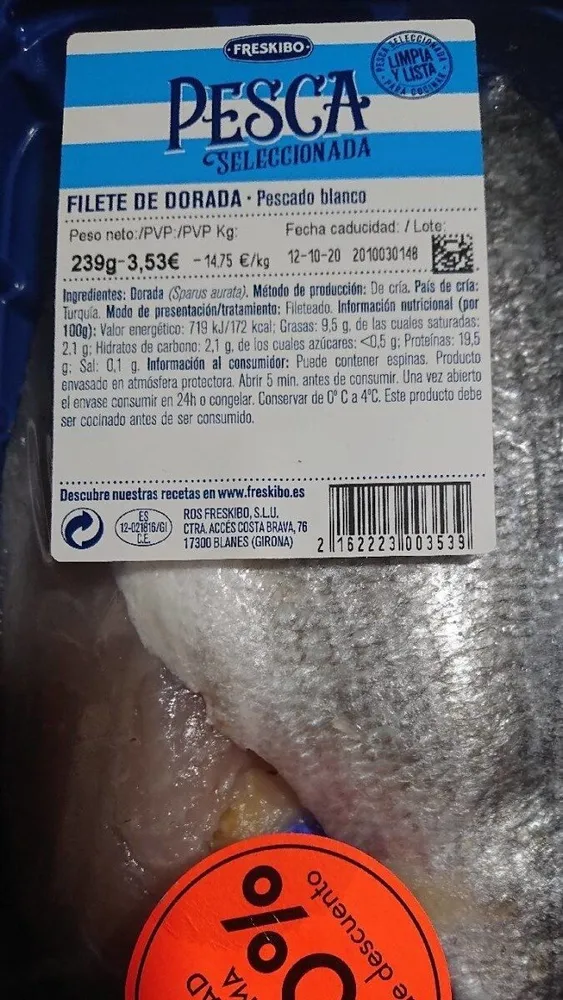 Filete de dorada