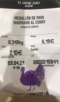 Medallon de pavo marinado al curry