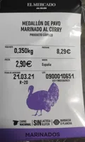 Medallón de pavo marinado la curry