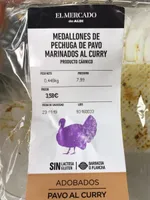 Medallones de pechuga de Pavo marinadas al curry