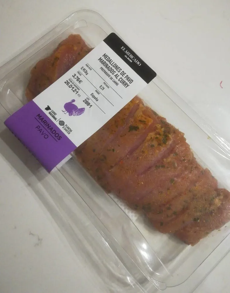 Madallones de pavo marinados